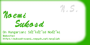 noemi sukosd business card